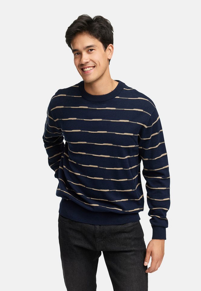 Indicode Strickpullover INCapowlax Herren-Strickpullover aus 100% Baumwolle mit modernem Streifenmuster Indicode Strickpullover INCapowlax Herren-Strickpullover aus 100% Baumwolle mit modernem Streifenmuster von Indicode