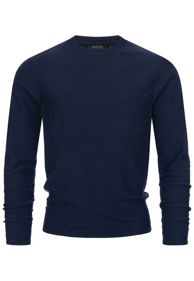 Indicode Strickpullover Herren INMacedonio Pullover Herrenpullover Langarmshirt mit klassischem Rundhalsausschnitt von Indicode