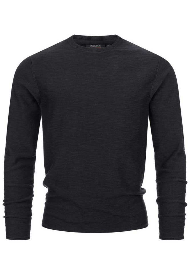 Indicode Strickpullover Herren INMacedonio Pullover Herrenpullover Langarmshirt mit klassischem Rundhalsausschnitt von Indicode