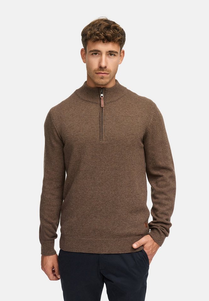 Indicode Strickpullover INMargous Half-Zip Herren 1/2 Zip-Strickpullover mit Reißverschluss von Indicode