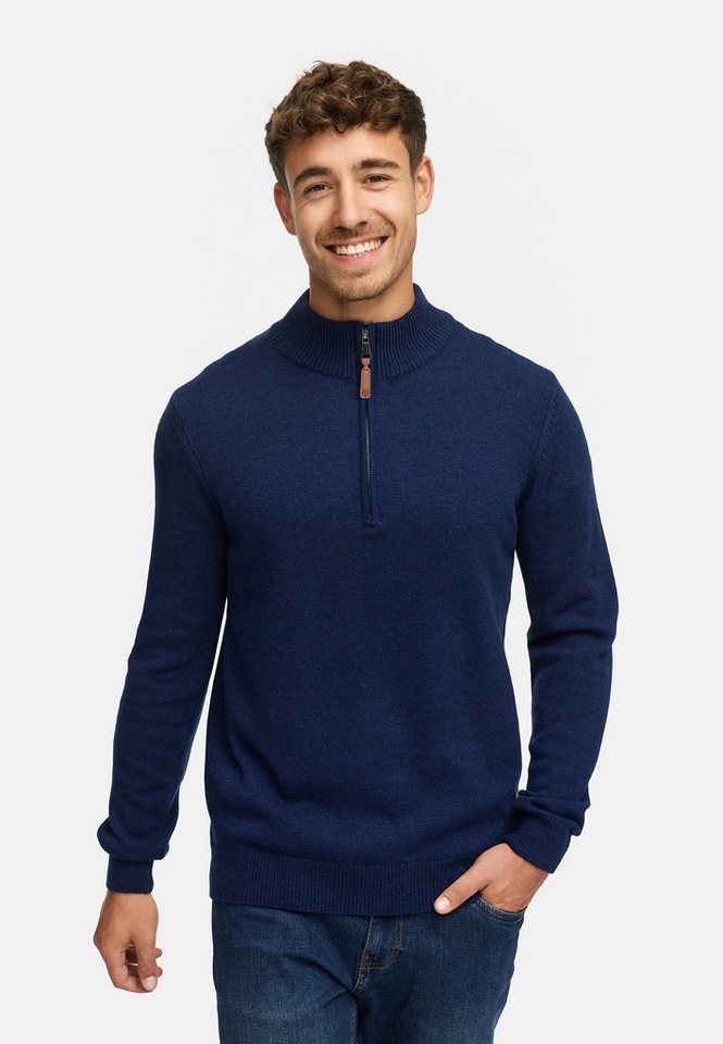 Indicode Strickpullover INMargous Half-Zip Herren 1/2 Zip-Strickpullover mit Reißverschluss von Indicode