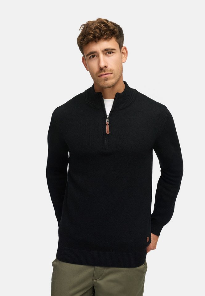 Indicode Strickpullover INMargous Half-Zip Herren 1/2 Zip-Strickpullover mit Reißverschluss von Indicode