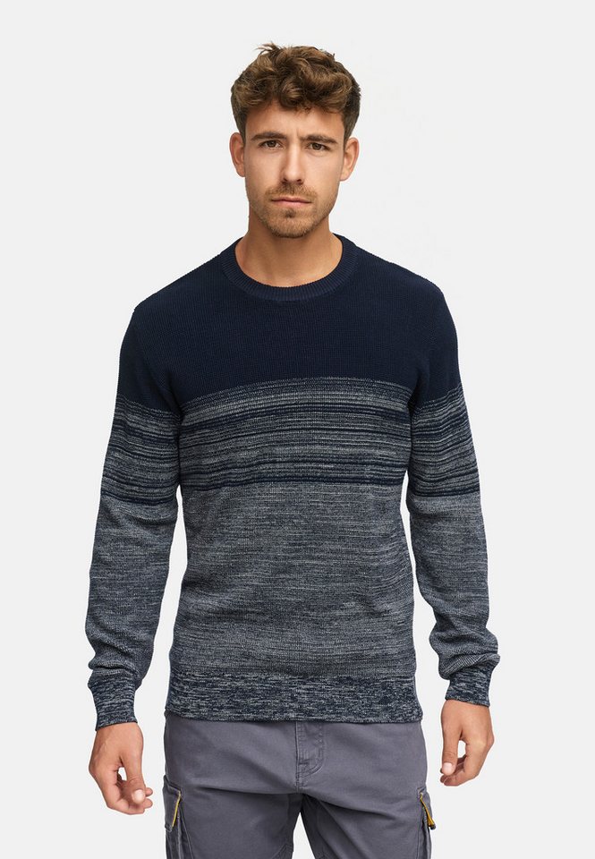 Indicode Strickpullover Herren INMoltilion Pullover Herrenpullover Baumwollpullover mit Rundhalsausschnitt von Indicode