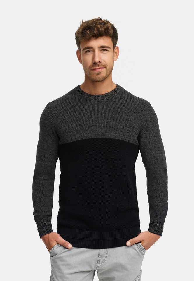 Indicode Strickpullover Herren INMoltilion Pullover Herrenpullover Baumwollpullover mit Rundhalsausschnitt von Indicode