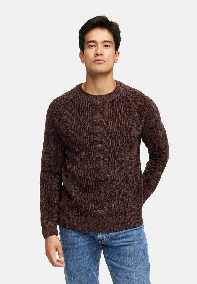 Indicode Strickpullover INOlio Herren Pullover mit Rundhalsausschnitt und Strickstruktur von Indicode