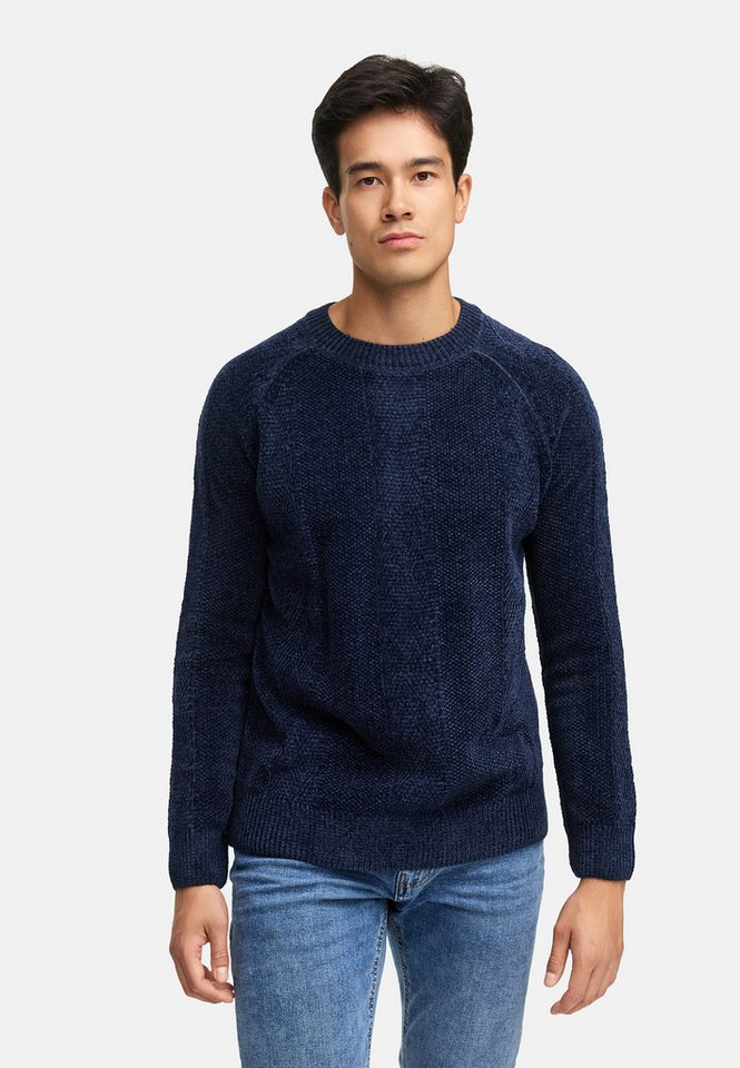 Indicode Strickpullover INOlio Herren Pullover mit Rundhalsausschnitt und Strickstruktur von Indicode