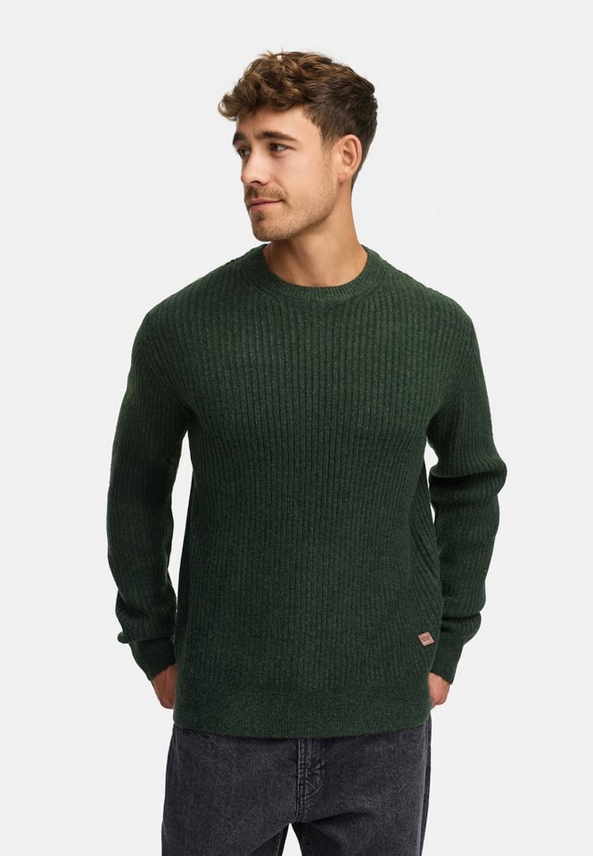 Indicode Strickpullover Herren INPeace O-Neck Pullover Herrenpullover mit Rundhalsausschnitt und klassischem Grobstrickmuster von Indicode