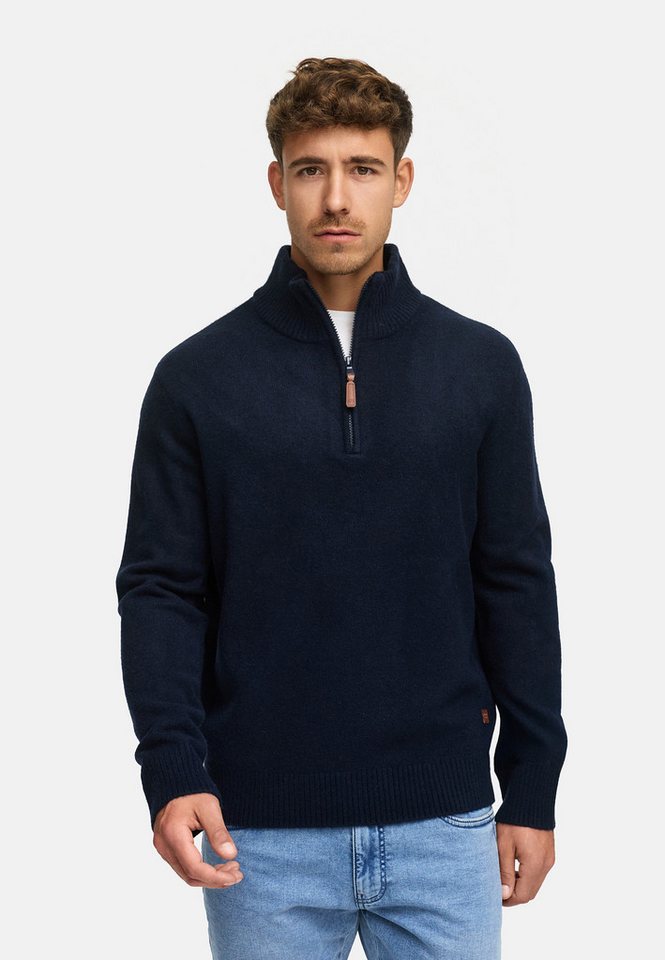 Indicode Strickpullover Herren INTrax Half Pullover Herrenpullover Bequemer Strickpullover von Indicode