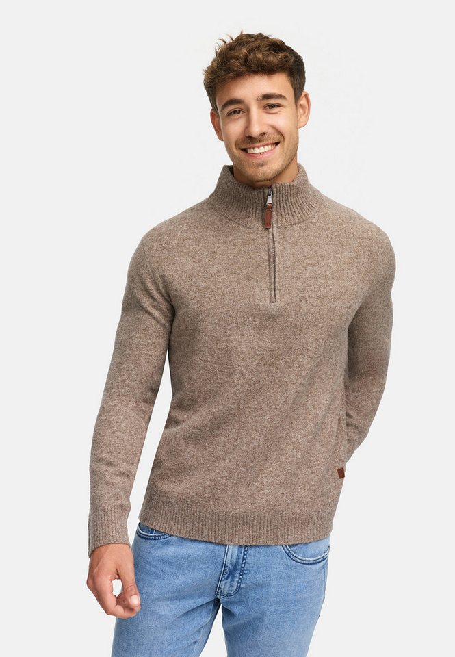 Indicode Strickpullover INTrax Half Zip Bequemer Strickpullover Indicode Strickpullover INTrax Half Zip Bequemer Strickpullover von Indicode