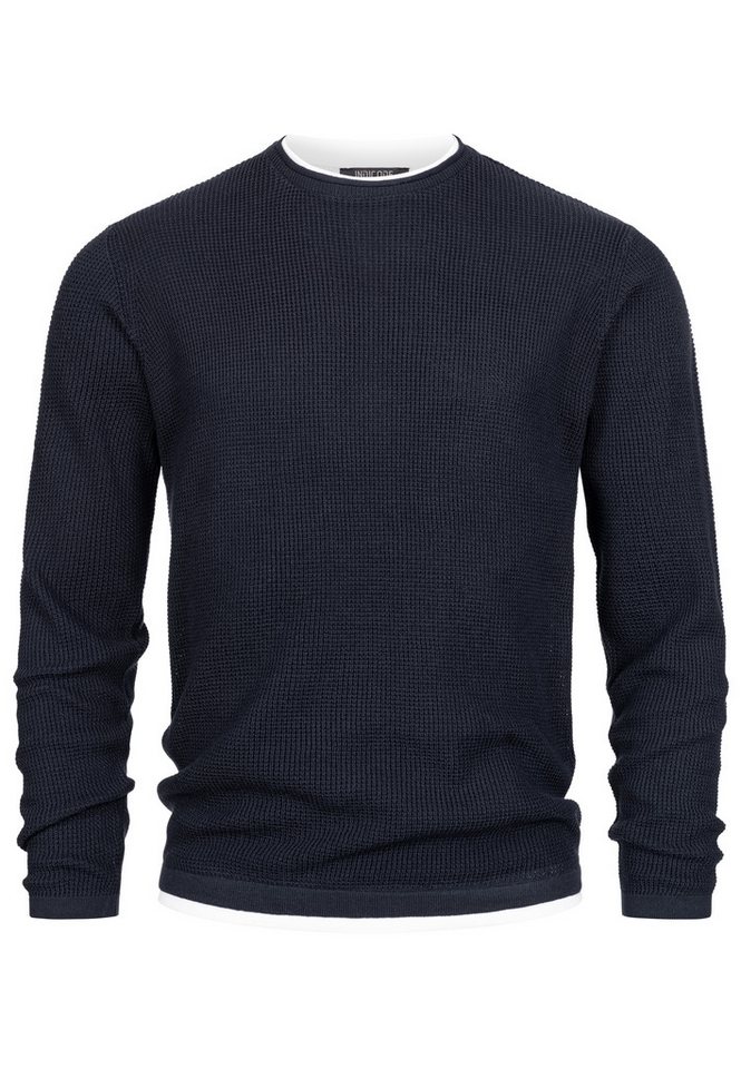 Indicode Strickpullover INVillads Strickpullover in moderner Two-in-One-Optik von Indicode