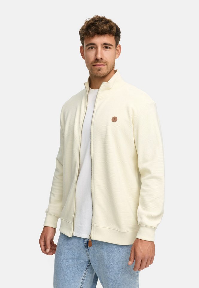 Indicode Strickjacke Herren INGuadalupe Cardigan Herrenstrickjacke mit dezentem Logoprint auf der Brust von Indicode