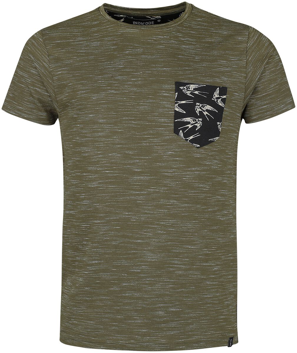 Indicode T-Shirt - Blaine - L bis XL - für Männer - Größe L - oliv Indicode T-Shirt - Blaine - L bis XL - für Männer - Größe L - oliv von Indicode