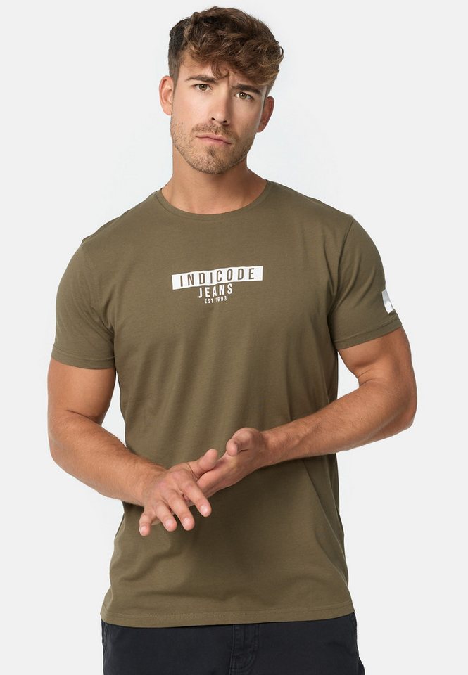 Indicode T-Shirt INVegas mit Rundhals-Ausschnitt und Logoprint auf der Brust von Indicode