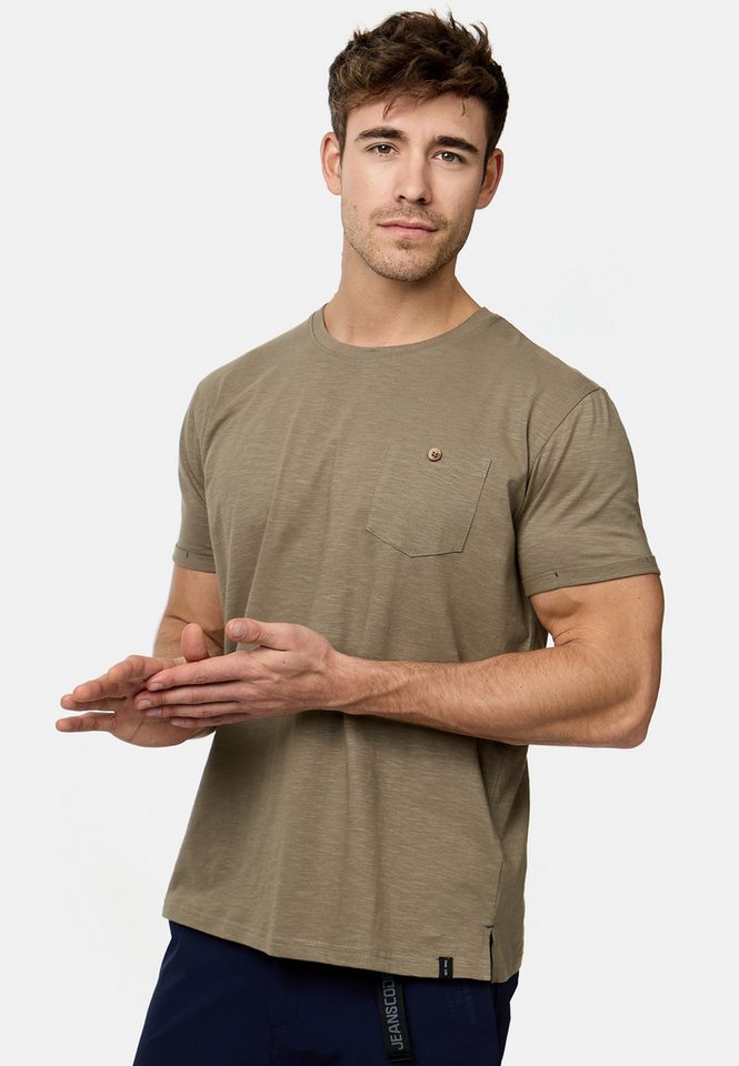 Indicode T-Shirt INJon T-Shirt mit Brusttasche aus 100% Baumwolle von Indicode
