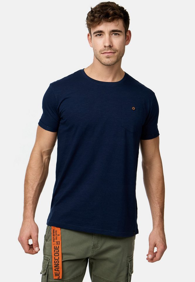 Indicode T-Shirt INJon T-Shirt mit Brusttasche aus 100% Baumwolle von Indicode