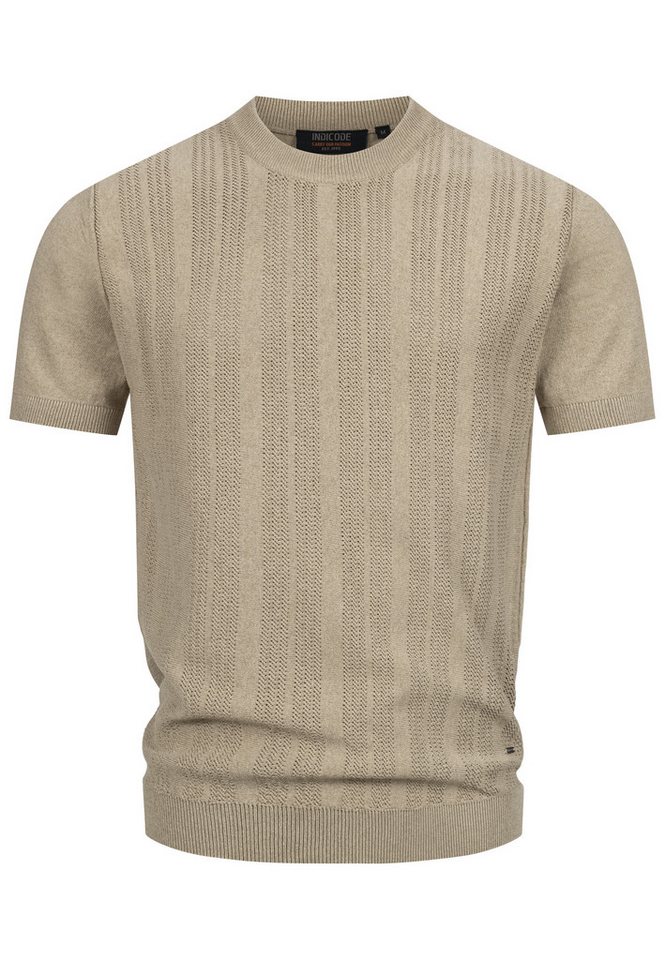 Indicode T-Shirt INVarson mit vertikalem Strickmuster für eine stilvolle Optik Indicode T-Shirt INVarson mit vertikalem Strickmuster für eine stilvolle Optik von Indicode