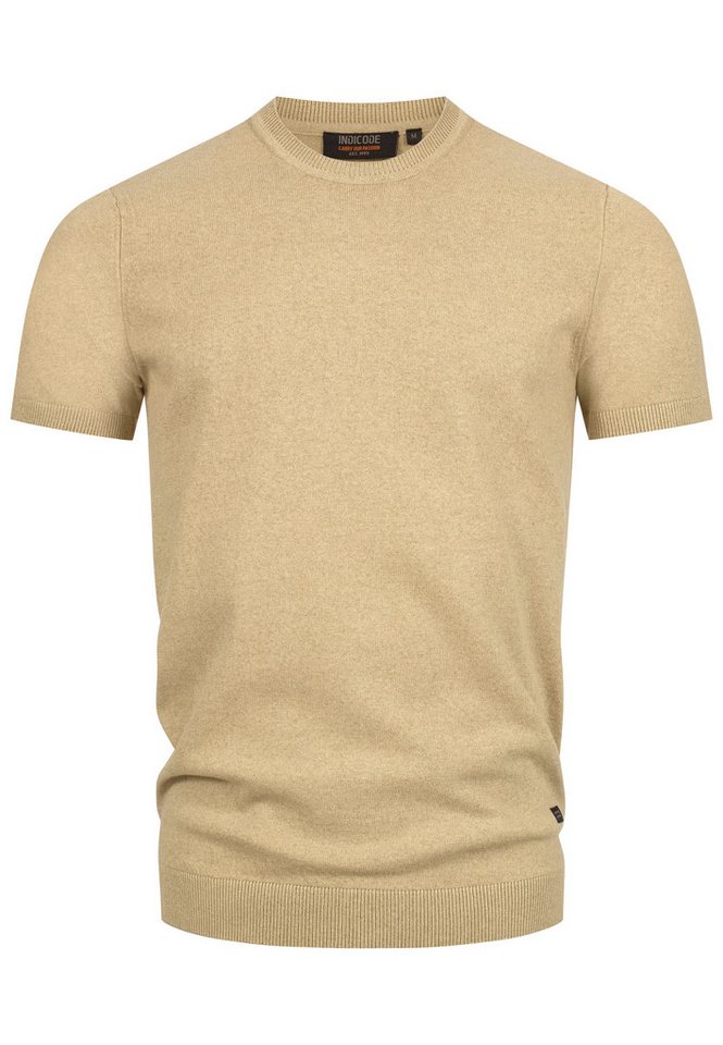 Indicode T-Shirt INVasko Klassisches Feinstrick-T-Shirt mit Rippstricksaum Indicode T-Shirt INVasko Klassisches Feinstrick-T-Shirt mit Rippstricksaum von Indicode