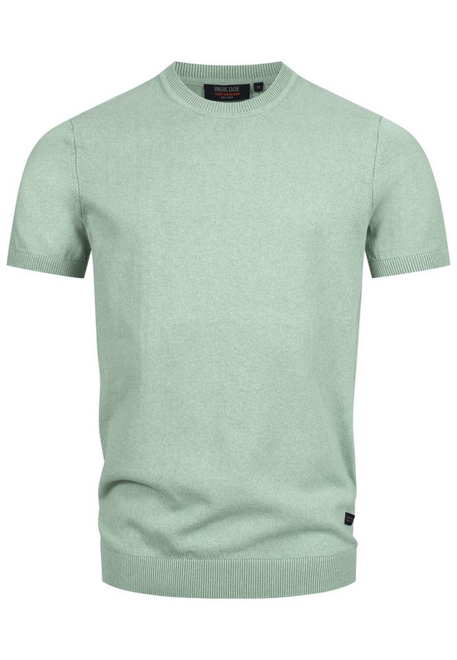 Indicode T-Shirt INVasko Klassisches Feinstrick-T-Shirt mit Rippstricksaum Indicode T-Shirt INVasko Klassisches Feinstrick-T-Shirt mit Rippstricksaum von Indicode