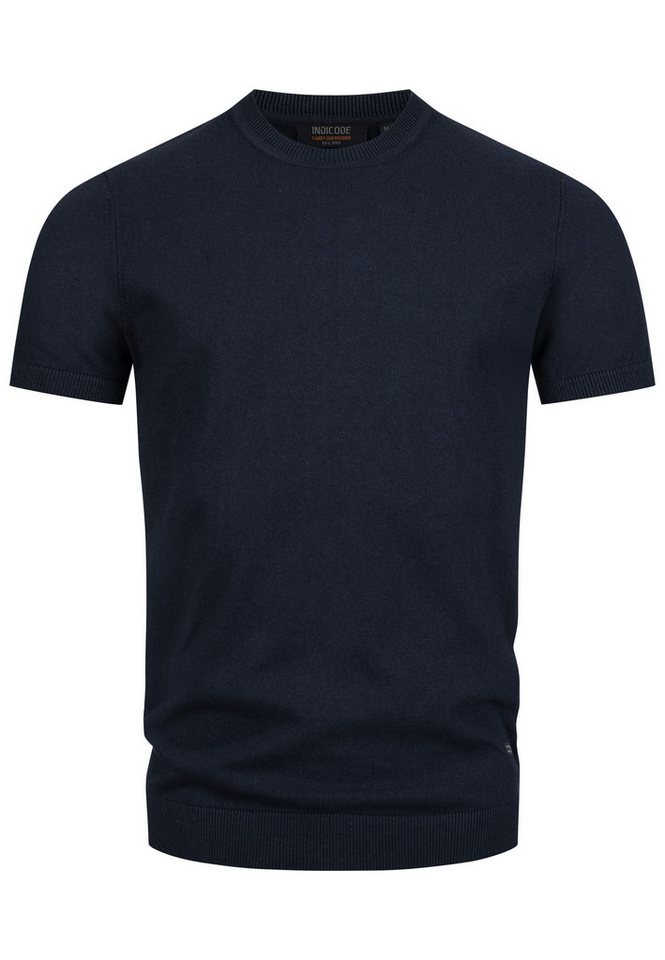 Indicode T-Shirt INVasko Klassisches Feinstrick-T-Shirt mit Rippstricksaum von Indicode