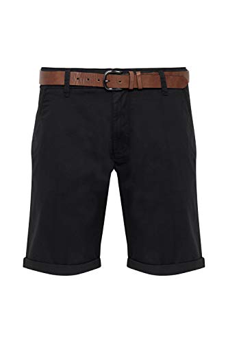 Indicode Tenefa Herren Chino Shorts Bermuda Kurze Hose mit Gürtel, Größe:M, Farbe:Black (999) von Indicode