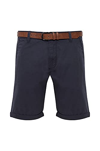 Indicode Tenefa Herren Chino Shorts Bermuda Kurze Hose mit Gürtel, Größe:M, Farbe:Navy (400) von Indicode