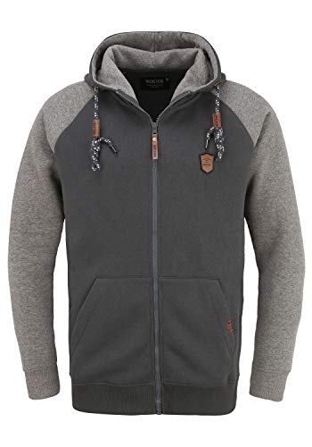 Indicode Terence Herren Sweatjacke Kapuzenjacke Hoodie mit Kapuze, Größe:L, Farbe:Grey Mix (914) von Indicode