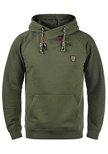 Indicode Toney Herren Kapuzenpullover Hoodie Pullover mit Kapuze, Größe:L, Farbe:Army (600) von Indicode