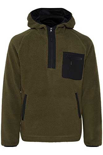 Indicode Trent Herren Fleecejacke Sweatjacke Jacke mit Kapuze, Größe:L, Farbe:Army (600) von Indicode