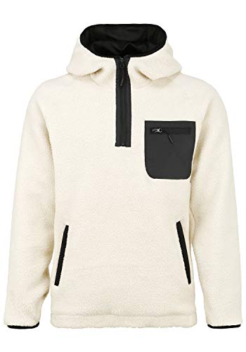 Indicode Trent Herren Fleecejacke Sweatjacke Jacke mit Kapuze, Größe:XXL, Farbe:White Asparagus (81) von Indicode