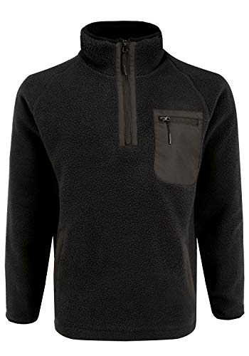 Indicode Trout Herren Fleecejacke Sweatjacke Jacke mit Stehkragen, Größe:XL, Farbe:Black (999) von Indicode