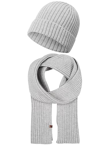 Indicode Unisex Geyser Winter-Set Mütze & Schal | Strick Wintermütze Winterschal Ecru Mix OS Indicode Unisex Geyser Winter-Set Mütze & Schal | Strick Wintermütze Winterschal Ecru Mix OS von Indicode