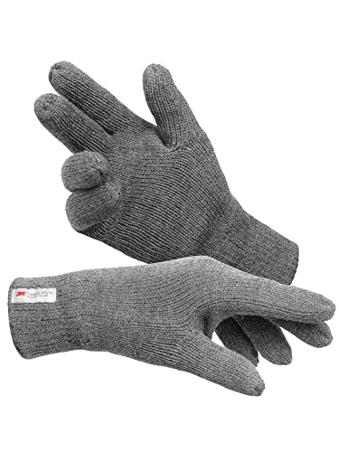 Indicode Unisex Jason Handschuhe Fleece Futter | Herrenhandschuhe Damenhandschuhe Lt Grey Mix XS/S von Indicode