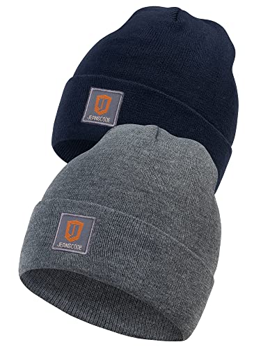 Indicode Herren, Unisex Vulcano 2er-Pack Winter Mütze | Wintermütze Strickmütze Beanie Navy/Lt Grey Mix OS Indicode Herren, Unisex Vulcano 2er-Pack Winter Mütze | Wintermütze Strickmütze Beanie Navy/Lt Grey Mix OS von Indicode