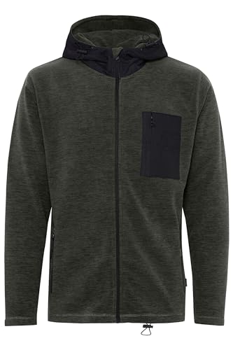Indicode Wilmot Herren Fleecejacke Sweatjacke Jacke mit Kapuze, Größe:M, Farbe:Army (600) von Indicode