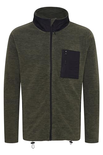 Indicode Wilton Herren Fleecejacke Sweatjacke Jacke mit Stehkragen, Größe:L, Farbe:Army (600) von Indicode