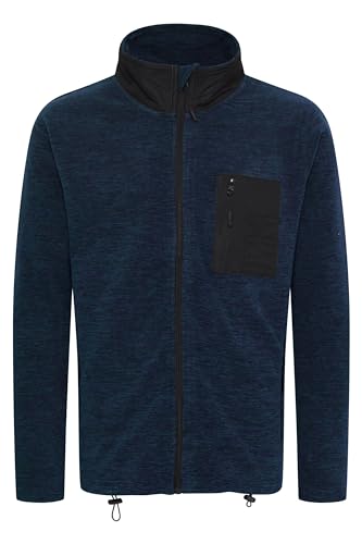 Indicode Wilton Herren Fleecejacke Sweatjacke Jacke mit Stehkragen, Größe:S, Farbe:Navy Mix (420) von Indicode