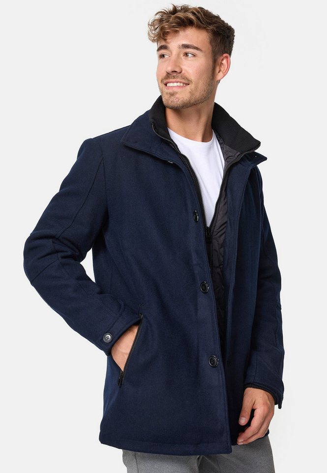Indicode Wollmantel Brittany mit wattierter Innenjacke und Zippertaschen Indicode Wollmantel Brittany mit wattierter Innenjacke und Zippertaschen von Indicode