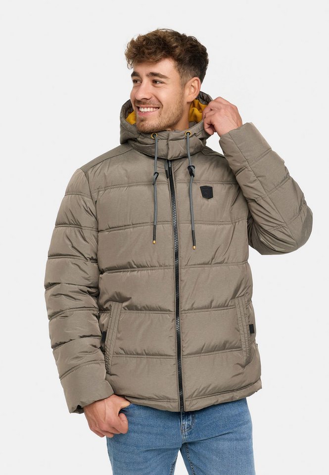 Indicode Winterjacke INCoolios Warme Herren Steppjacke mit Kapuze von Indicode