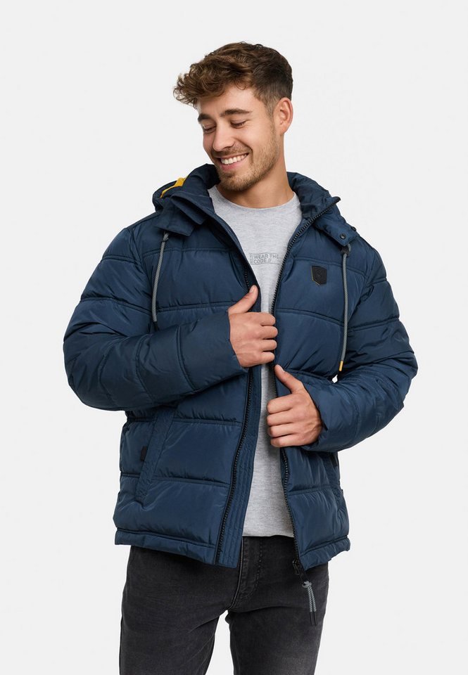 Indicode Winterjacke INCoolios Warme Herren Steppjacke mit Kapuze von Indicode