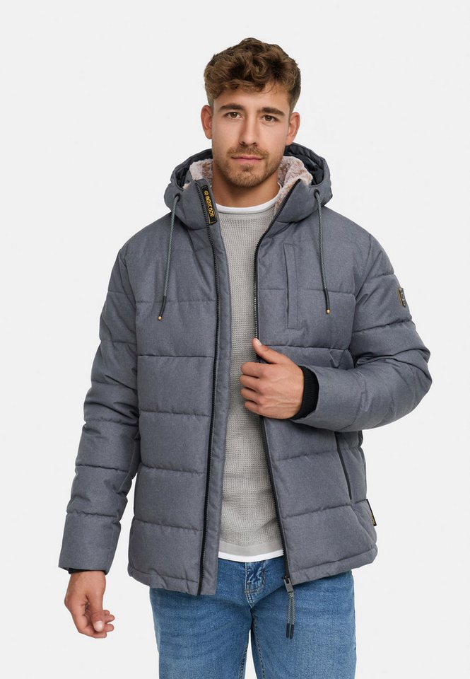 Indicode Winterjacke Herren INHebero Jacke Winter Herrenjacke Wattierte Steppjacke mit Kapuze und Reißverschluss von Indicode