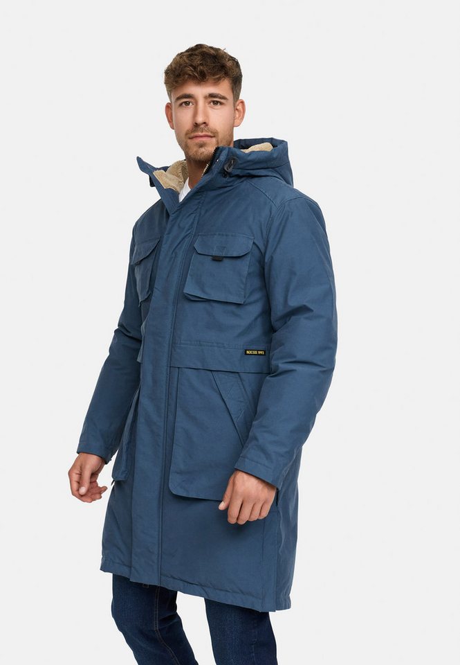 Indicode Parka Herren INKristof Herrenparka Herrenjacke Langer Parka mit wärmender Wattierung von Indicode