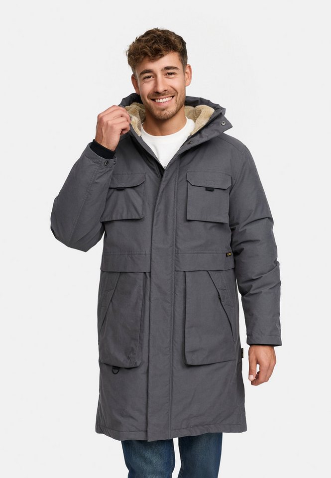 Indicode Parka Herren INKristof Herrenparka Herrenjacke Langer Parka mit wärmender Wattierung von Indicode