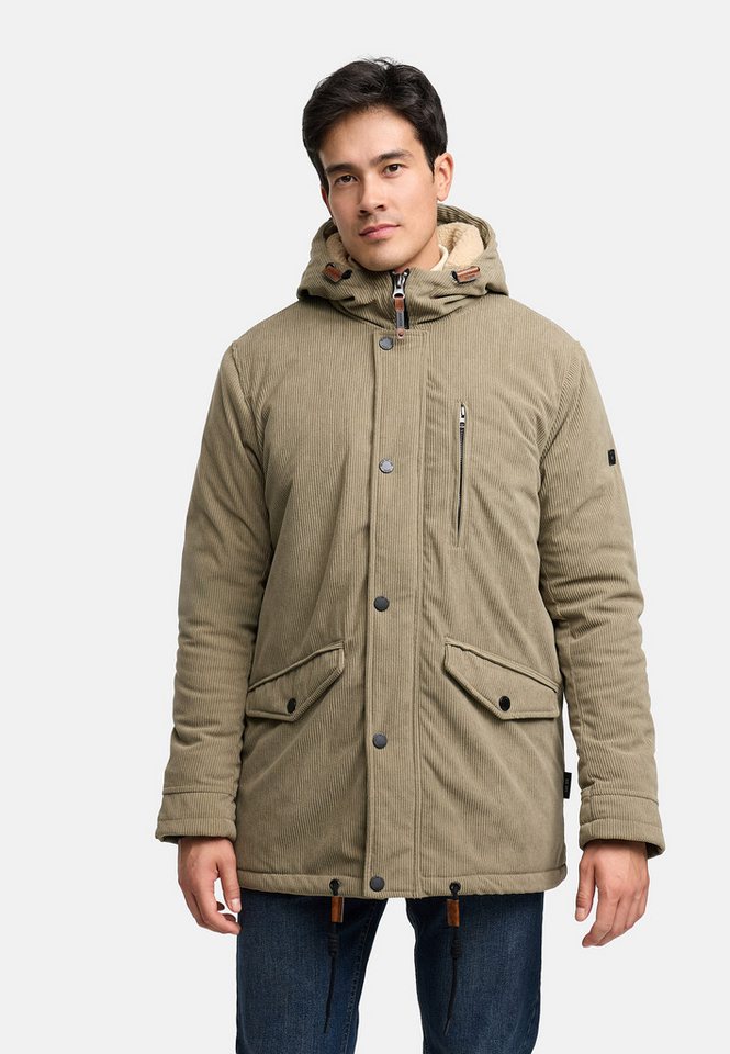 Indicode Winterjacke Herren INLedley Jacke Winter Herrenjacke Mit warmem Teddyfutter und verstellbarer Kapuze von Indicode