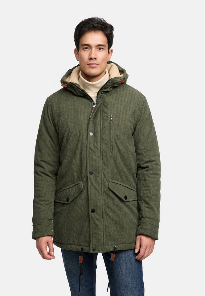 Indicode Winterjacke Herren INLedley Jacke Winter Herrenjacke Mit warmem Teddyfutter und verstellbarer Kapuze von Indicode