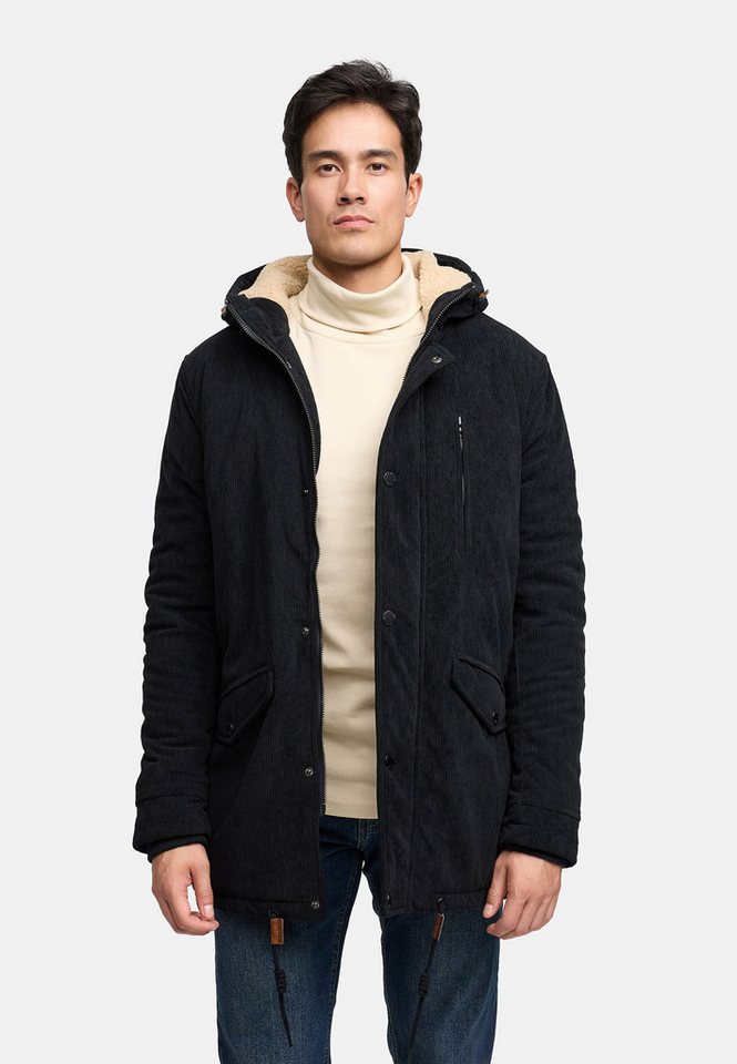 Indicode Winterjacke Herren INLedley Jacke Winter Herrenjacke Mit warmem Teddyfutter und verstellbarer Kapuze von Indicode