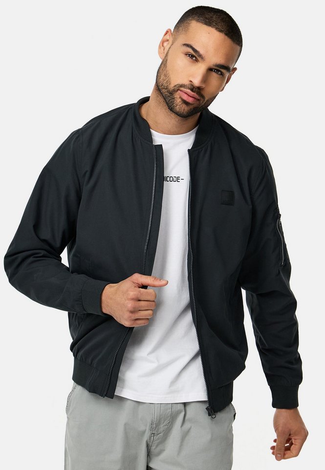 Indicode Sommerjacke INMaxim klassischer Bomberjacken-Stil mit gerippten Stehkragen von Indicode