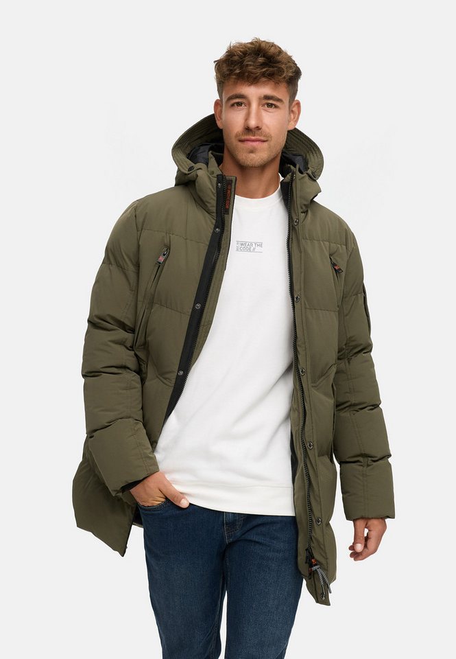 Indicode Winterjacke Herren INBoulton Jacke Winter Herrenjacke Winterjacke mit Kapuze und Taschen von Indicode