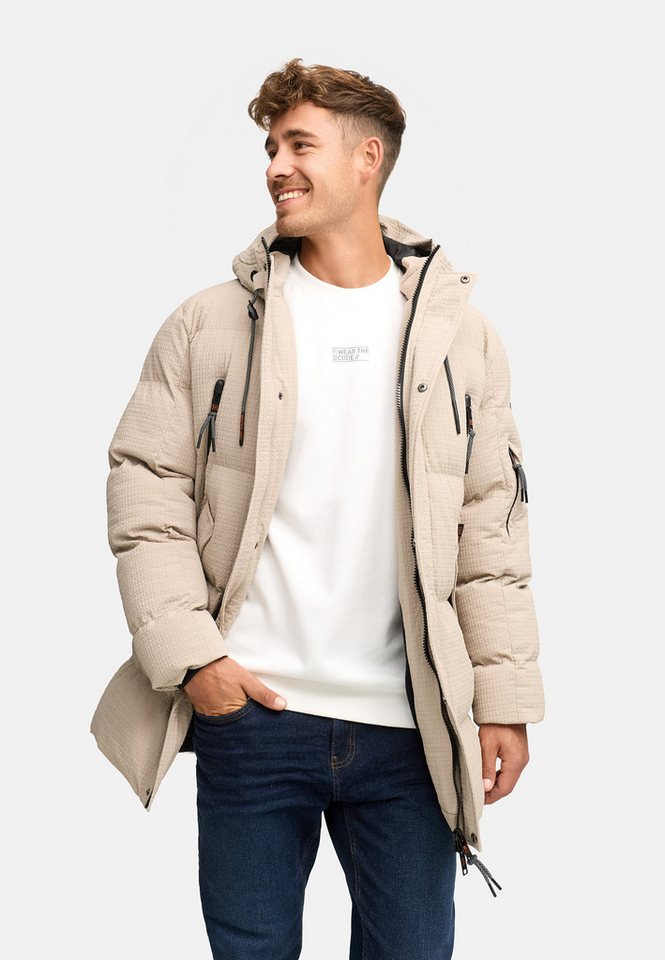Indicode Winterjacke Herren INLondoy Jacke Winter Herrenjacke mit markanter Struktur und Kapuze von Indicode