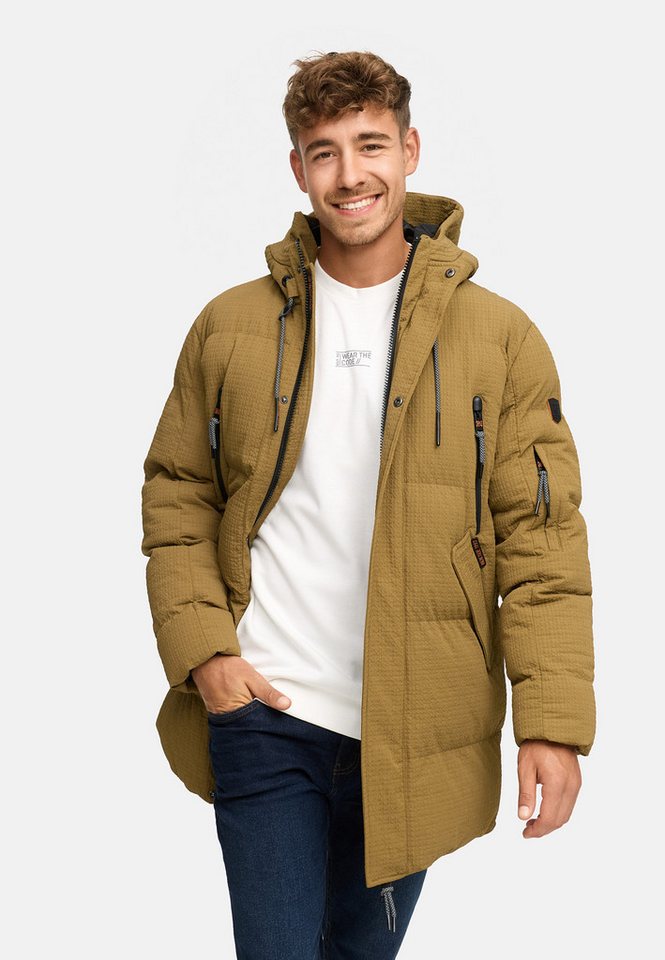 Indicode Winterjacke Herren INLondoy Jacke Winter Herrenjacke mit markanter Struktur und Kapuze von Indicode