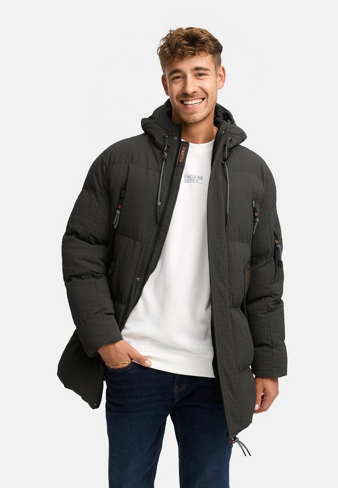 Indicode Winterjacke Herren INLondoy Jacke Winter Herrenjacke mit markanter Struktur und Kapuze von Indicode